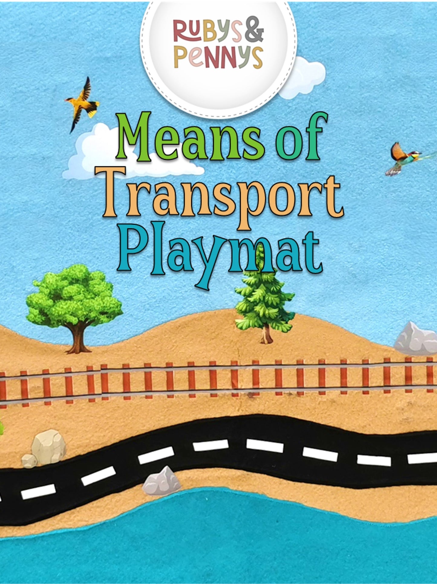 Modes of Transport Felt Play mat