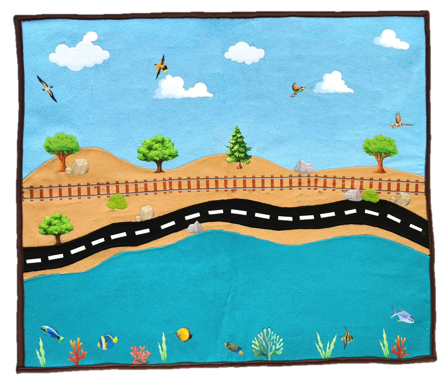 Modes of Transport Felt Play mat