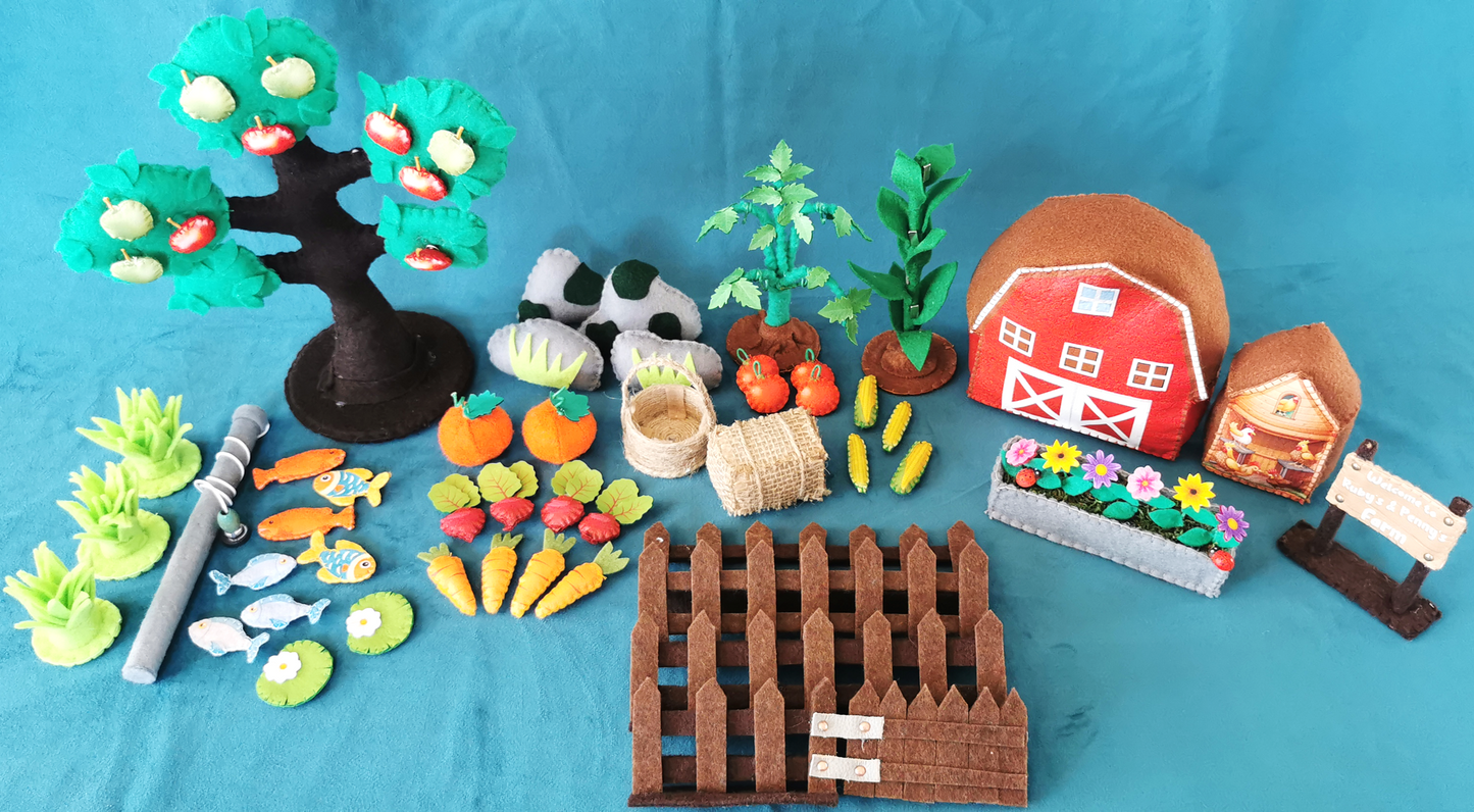 Felt Farm Play mat Set
