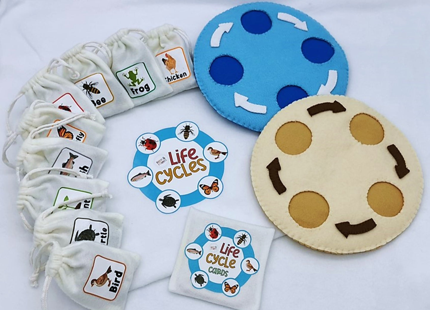 Felt Life Cycles 58-Piece Set