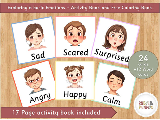 Emotions 3-Part Cards and Activity Book (Digital Download)