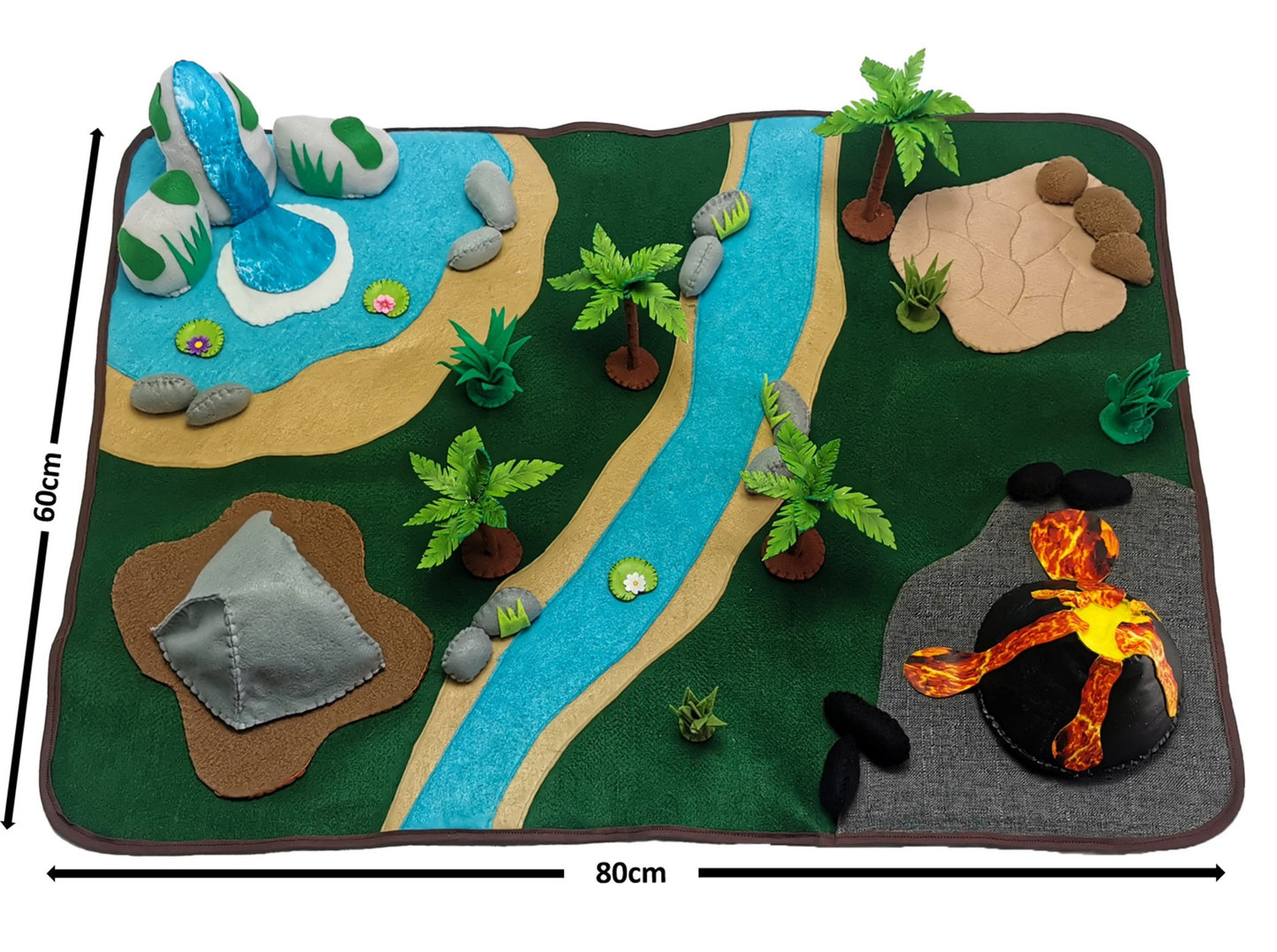 Felt Dinosaur Play mat - 67-Piece Felt Set