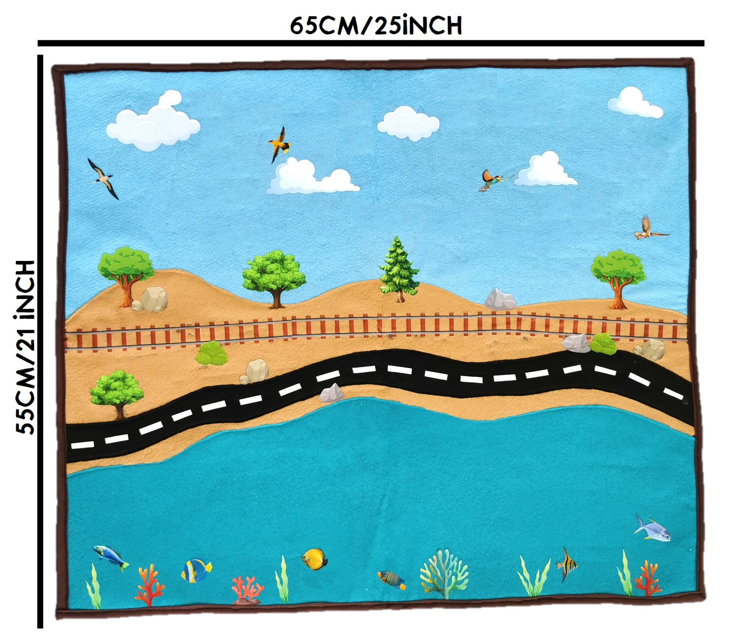 Modes of Transport Felt Play mat